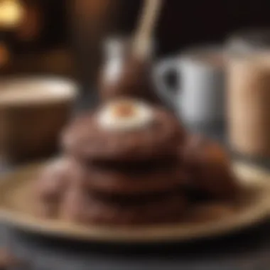 Freshly baked chocolate coconut cookies displayed on a plate