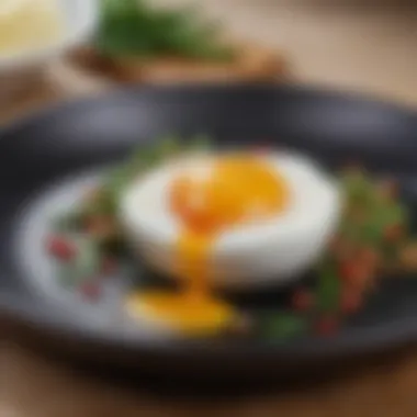 Close-up of a perfectly poached egg