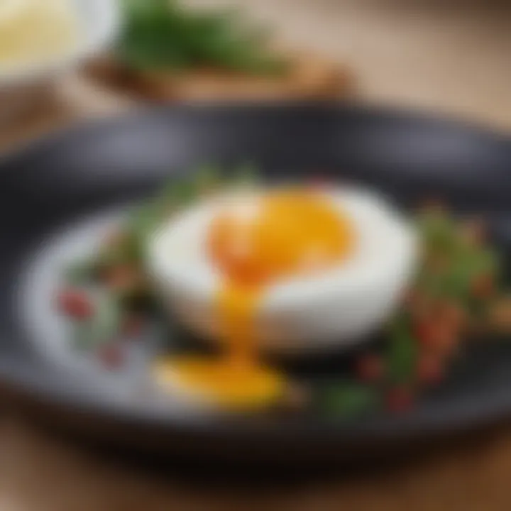 Close-up of a perfectly poached egg