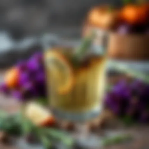 Vibrant Thyme Infusion Thyme infusion showcasing vibrant herbs