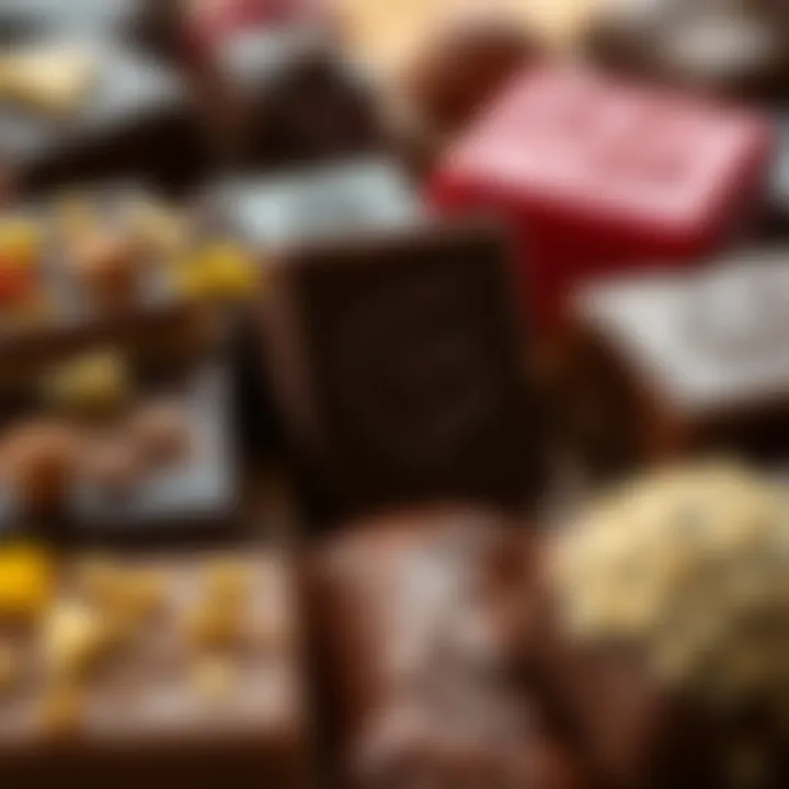 Diverse Flavors: The Spectrum of Ulker Chocolate A selection of chocolate pieces highlighting diverse flavors and textures.