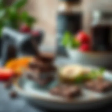 Balancing Indulgence: Ulker Chocolate in a Healthy Diet A healthy lifestyle depiction with Ulker chocolate integrated into balanced meals.