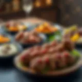 Delicious variety of kofte dishes arranged elegantly