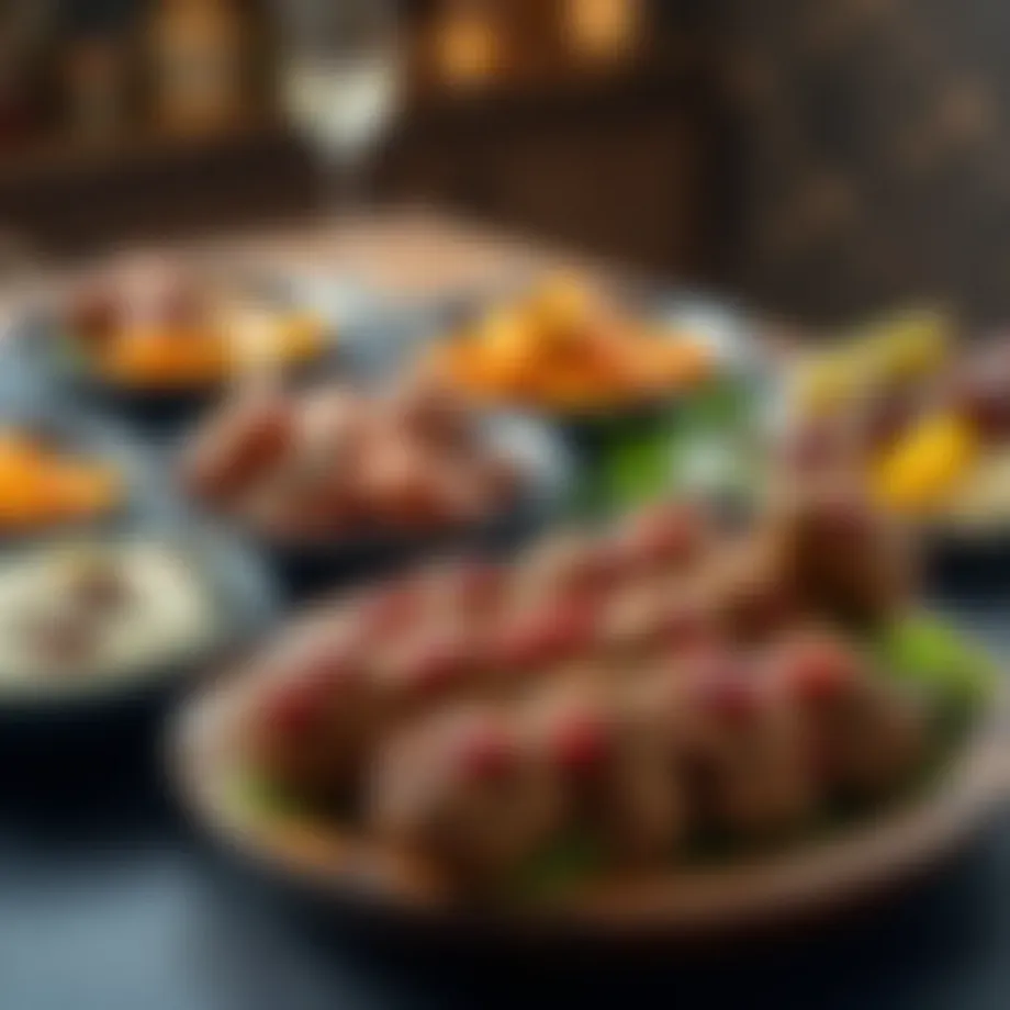 Delicious variety of kofte dishes arranged elegantly