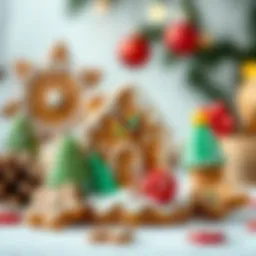 Playful gingerbread cookie decoration