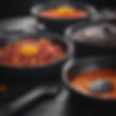 A close-up of Lava cookware showcasing its unique texture