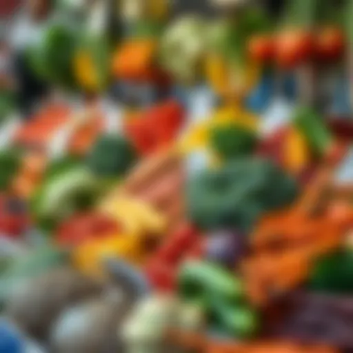 Fresh produce on display at a market