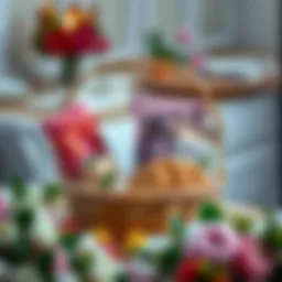 A beautifully arranged gift basket filled with personal touches for Mother's Day