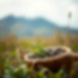Nettle seeds in a natural setting