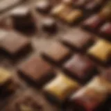 An assortment of cocoa packaging showcasing different brands and qualities