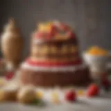 An elegant display of various cake textures