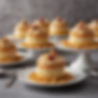 An assortment of desserts showcasing pastry cream layers