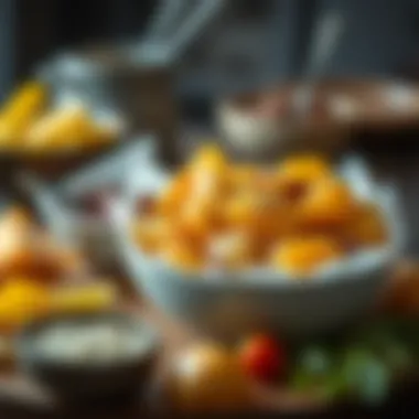 A variety of seasonings and ingredients for enhancing air-fried potatoes