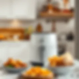 Sleek design of Philips Airfryer XXL Beyaz in a modern kitchen setting