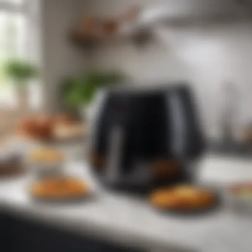 A sleek Philips XL Air Fryer on a modern kitchen countertop