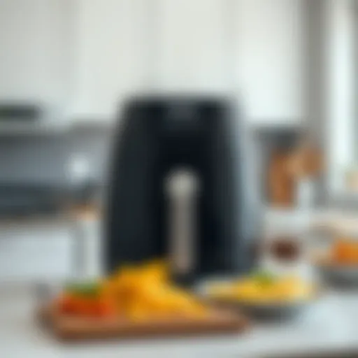 A sleek Philips XXL Airfryer in a modern kitchen setting