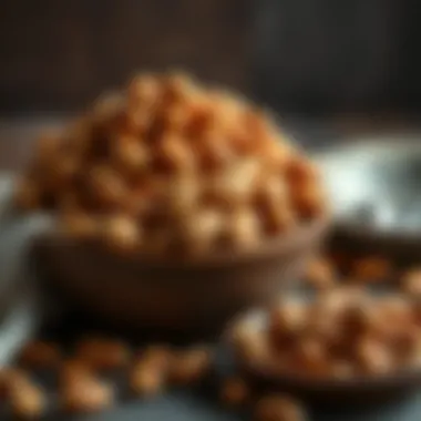 The Allure of Roasted Peanuts A rustic bowl filled with roasted peanuts showcasing their rich color and flavor