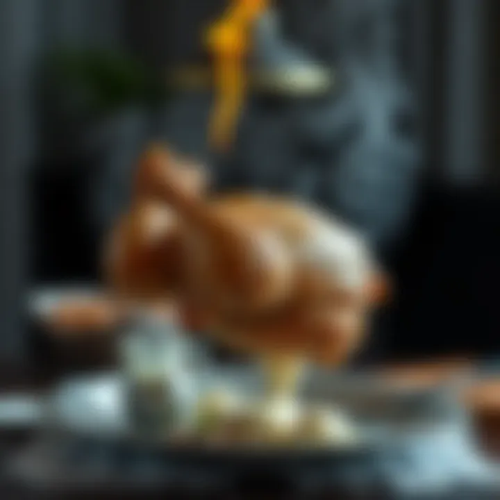 Psychological Symbolism of Cooked Chicken in Dreams A symbolic representation of psychological aspects of dreams featuring chicken.