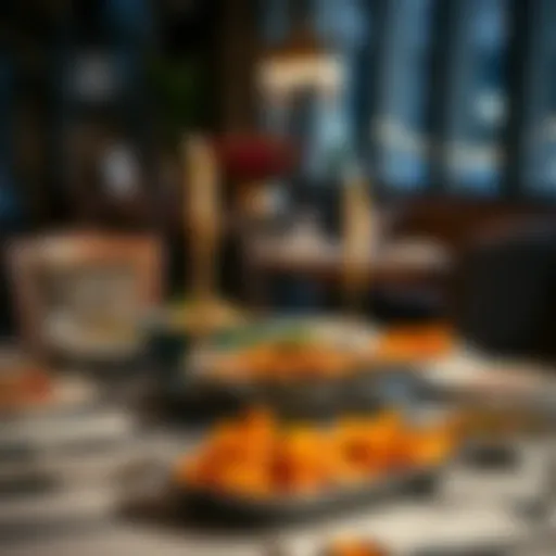 Elegant Iftar Table Setting Table set for Iftar with traditional dishes during Ramadan