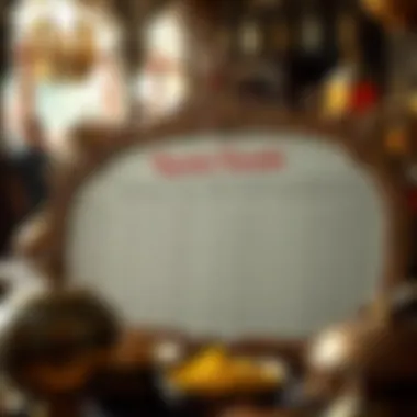 Ornate Ramadan Timetable An ornate Ramadan timetable showcasing prayer times and meal schedules