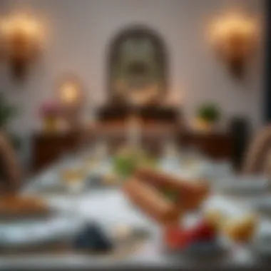 Elegantly Set Iftar Table A beautifully arranged table for breaking fast during Ramadan.