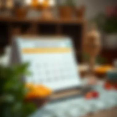 Ramadan Meal Planning Calendar A calendar marked with Ramadan dates and meal planning tips