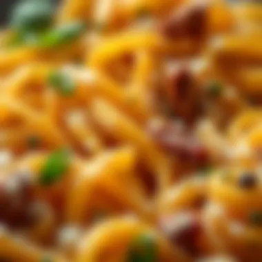 A close-up of the mosaic-like texture of Refika Mozaik Pasta highlighting its rich ingredients