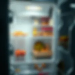 Interior view of a refrigerator showing poor cooling efficiency