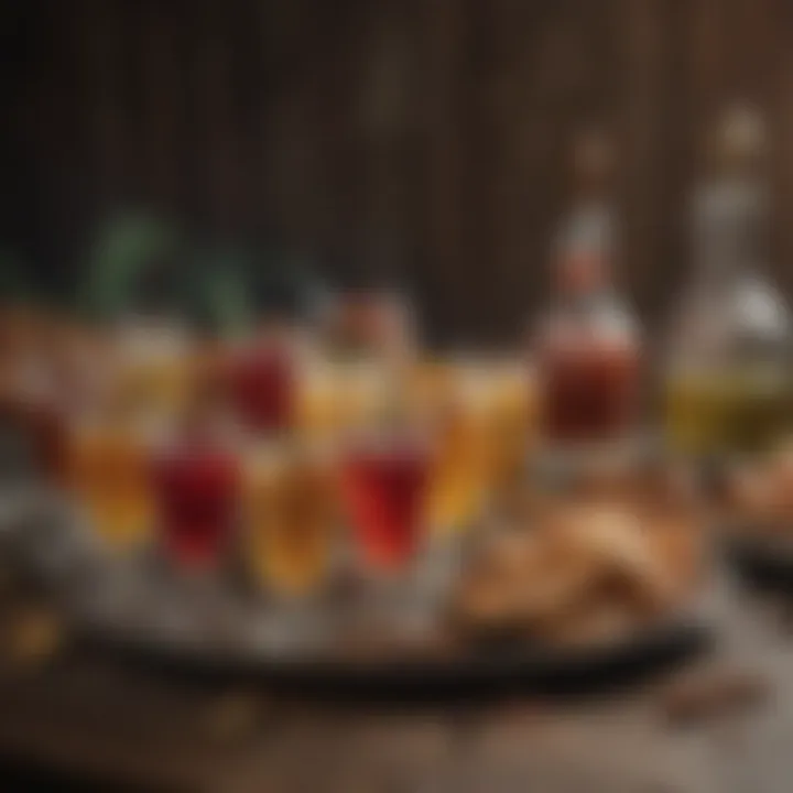 An assortment of traditional drinks served at iftar