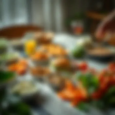 Diverse sahur table setting