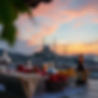 A serene sunset view symbolizing the iftar moment