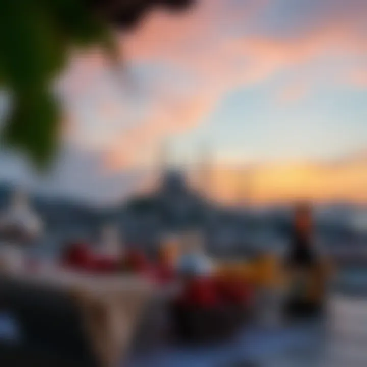 A serene sunset view symbolizing the iftar moment