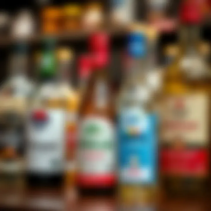 Exploring Various Types of Vinegar A variety of vinegar bottles showcasing different types.