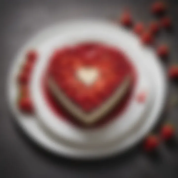 Delicious heart-shaped dessert to celebrate love