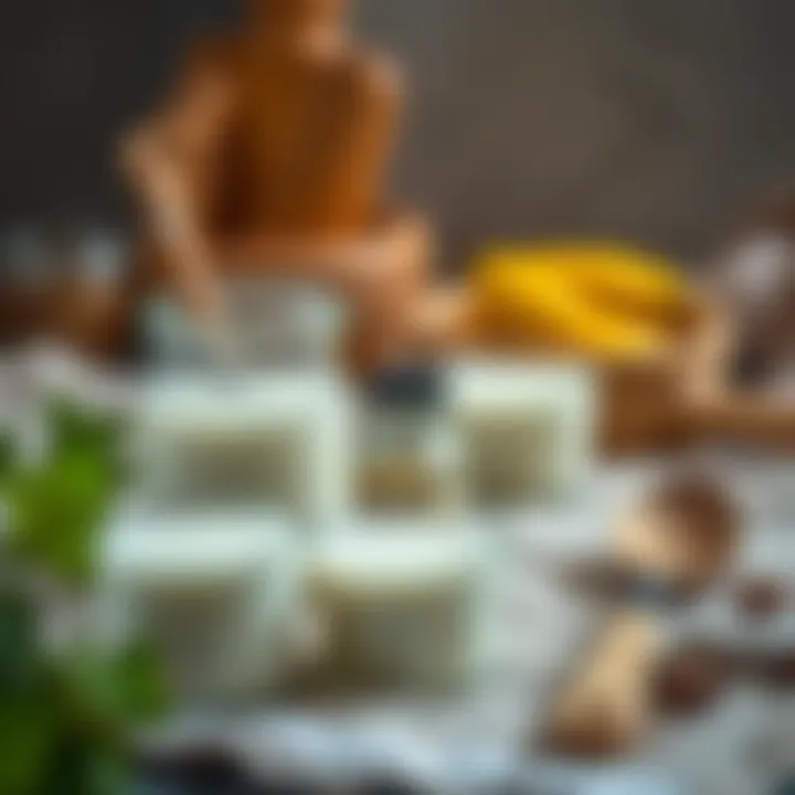 Essential Tools for Making Sok Yogurt at Home Homemade sok yogurt preparation tools and ingredients