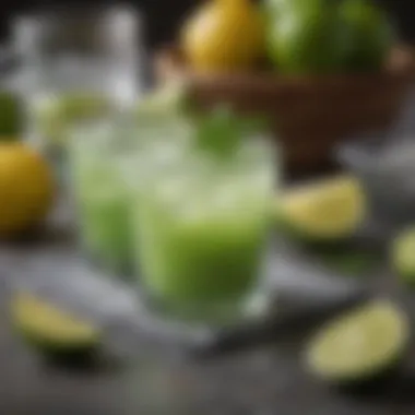 A serene setting showcasing the ingredients of Cool Lime