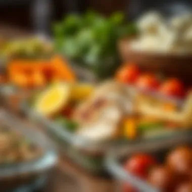 Healthy meal prep featuring chicken breast and vegetables