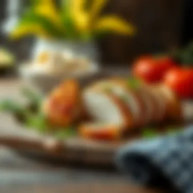 Variety of recipes using chicken breast as the main ingredient