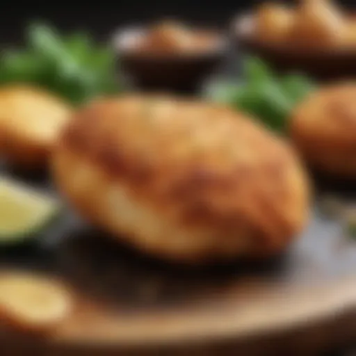 Golden-brown breaded chicken cutlet