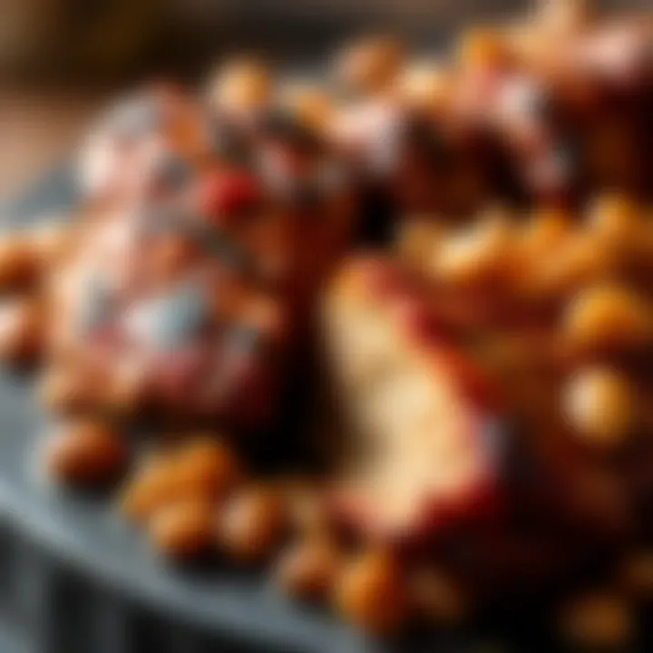 Textures and Flavors of Culinary Harmony A close-up of the unique textures and flavors of roasted meat and fermented beans