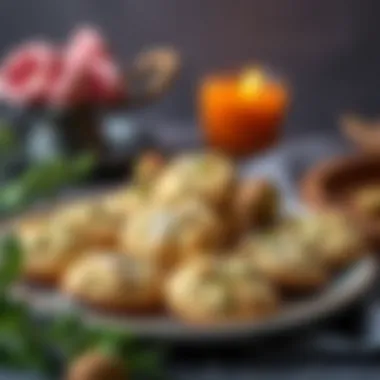 A beautifully arranged platter of pistachio cookies ready to serve