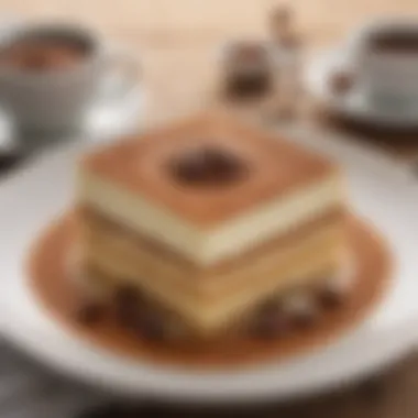 Elegant presentation of Tiramisu dessert