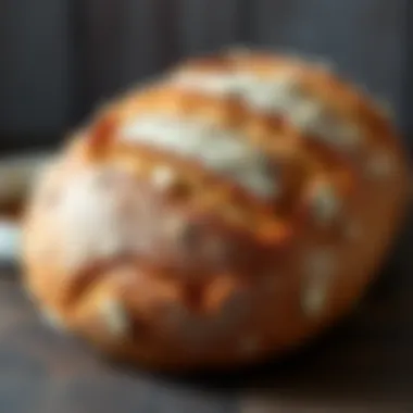 Freshly baked whole wheat bread loaf