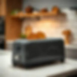 Stylish granite toaster in a modern kitchen setting