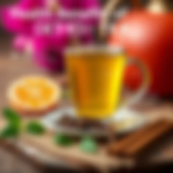 Health benefits infographic for detox tea