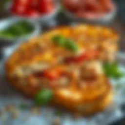 A close-up of Tuana Tost showcasing its delicious fillings and toasted bread