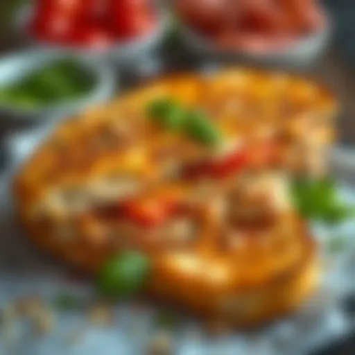 A close-up of Tuana Tost showcasing its delicious fillings and toasted bread