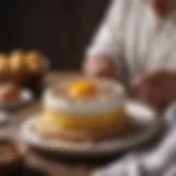 A traditional dessert showcasing the harmony of flour, sugar, and egg.