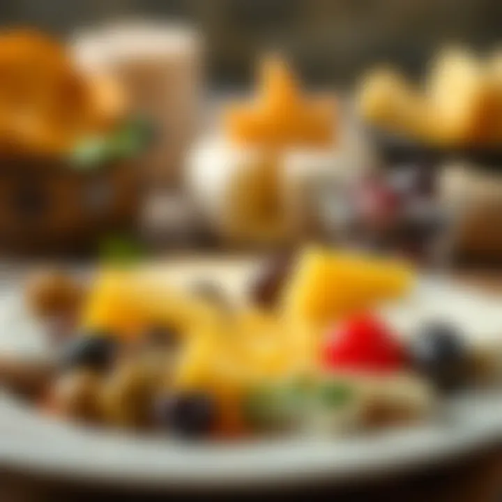 A close-up of a beautifully arranged plate of assorted cheeses and olives.