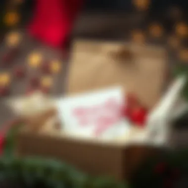 A creative love note displayed inside a handmade gift box.